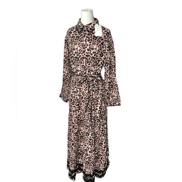 MONSOON - Lola leopard print maxi dress brown Size 12 - Picture 8 of 9